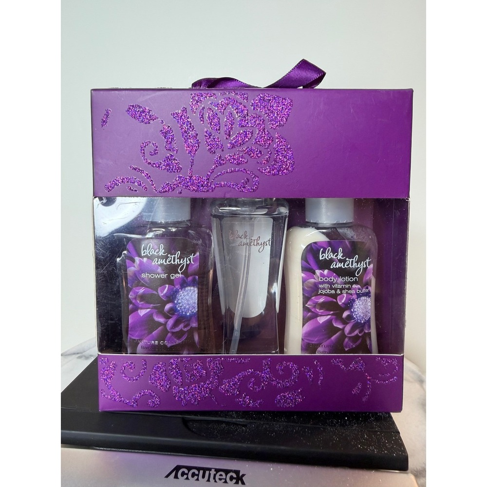 Bath & Body Works Black Amethyst Signature Collection 3pc Gift Set Travel Size